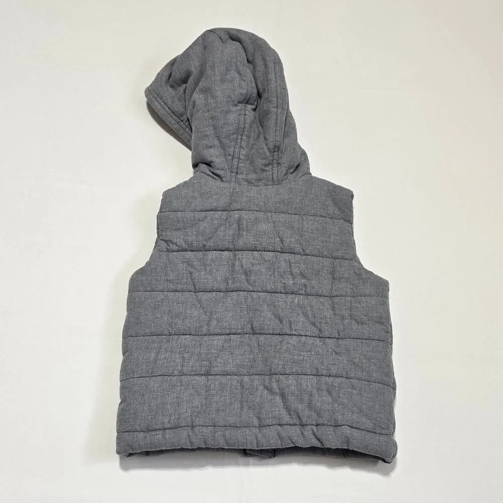 Janie and Jack Gray Quilted Puffer Jacket with hood for 18-24 Months